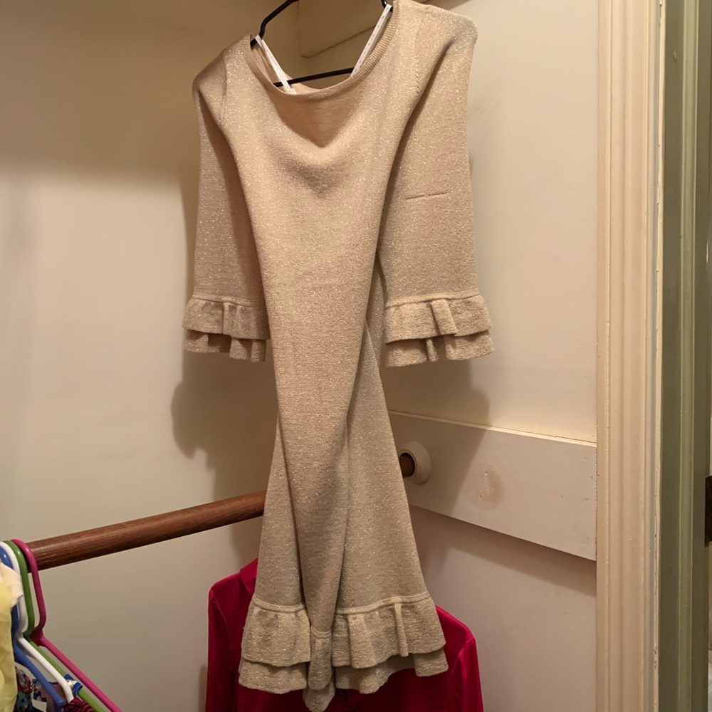 Lily Pulitzer gold sweater dress